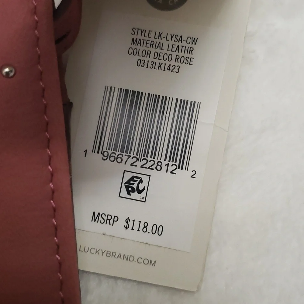 Luck Brand Women's‎ LYSA Convertible crossbody Deco Rose bag.